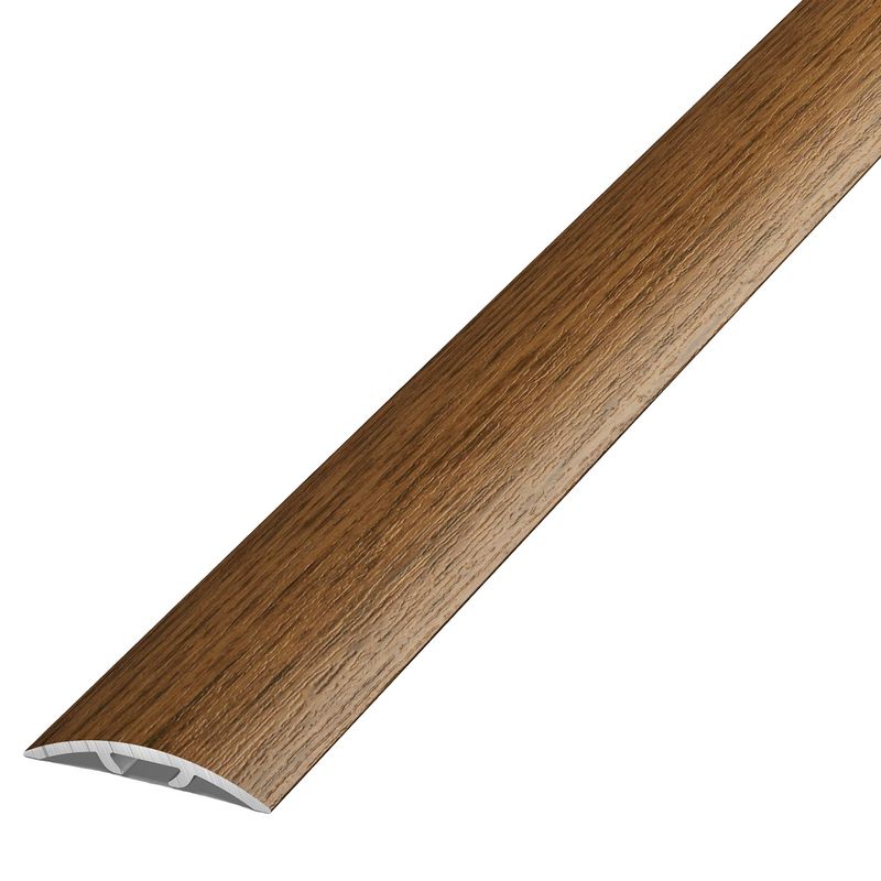 ЛС 04-2.900.4088 Порог одноуровневый 31,2х5 мм, алюминий ламинир, цвет орех, длина 900 мм