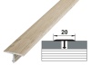 ЛС 10.2700.4087 Т-образный профиль 20х8,5 мм, алюминий ламинирован, цвет дуб белёный, длина 2700 мм