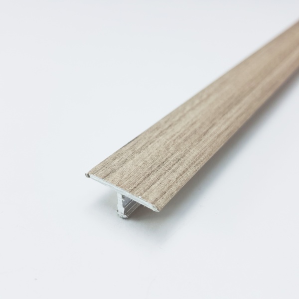 ЛС 10.2700.4087 Т-образный профиль 20х8,5 мм, алюминий ламинирован, цвет дуб белёный, длина 2700 мм