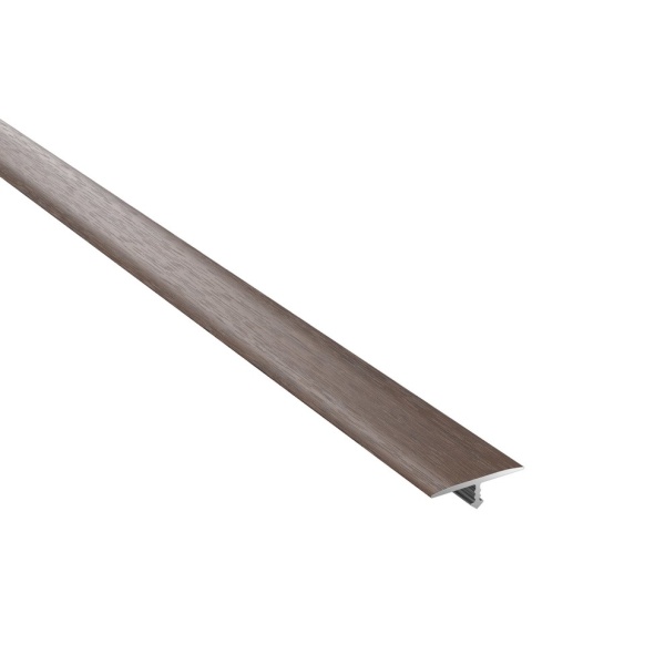 Профиль МР12/2,7м/27-Т-образный профиль 20 мм, алюминий ламинирован, цвет тёмный дуб, длина 2700 мм