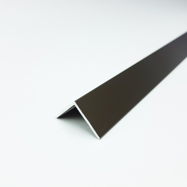 Уп 06-27.2700.504л Профиль уголок 20х20 мм, алюминий анодированный, цвет бронза, длина 2700 мм