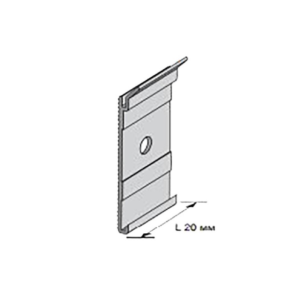PKGS 55 - Перфорированная опора для плинтуса PROSKIRTING, алюминий натуральный