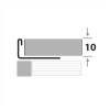 ПК 01-10НС(304).2700.001 L-профиль для плитки до 10 мм, сталь шлифованная AiSi304, длина 2700 мм