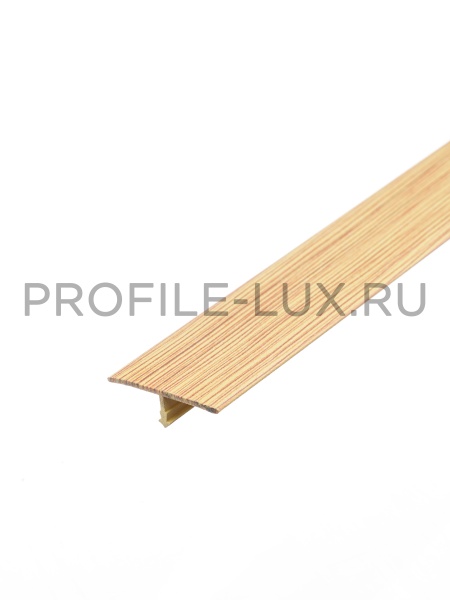 Т 30-1.2700.076 Т-образный порог 30 мм, алюминий ламинированный, цвет бамбук, длина 2700 мм